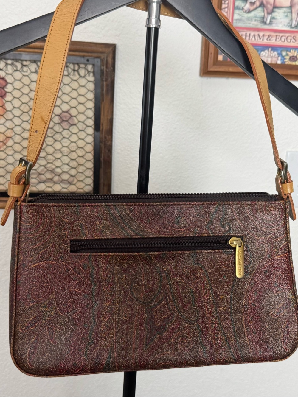 Vintage Luciano Choi Compact Pouch Italian Purse